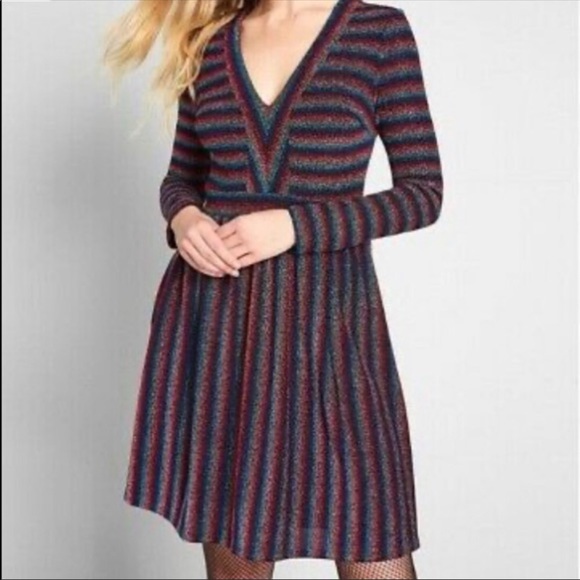 Modcloth Dresses & Skirts - Sparkly striped dress from ModCloth